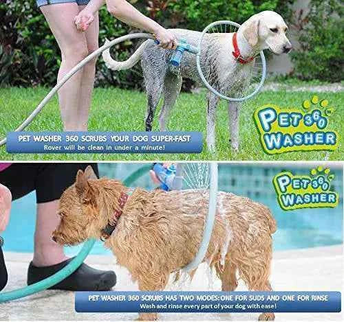 Dog Shower Bathing Ring with Circular Water Gun