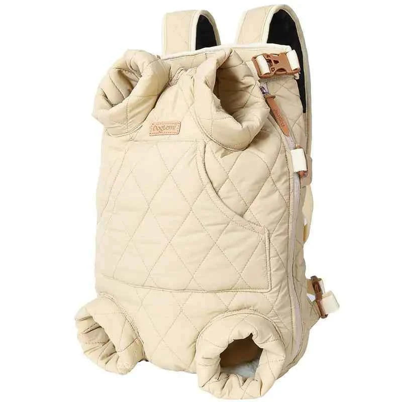 Winter Thickened Portable Pet Chest Backpack
