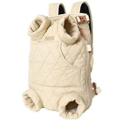 Winter Thickened Portable Pet Chest Backpack