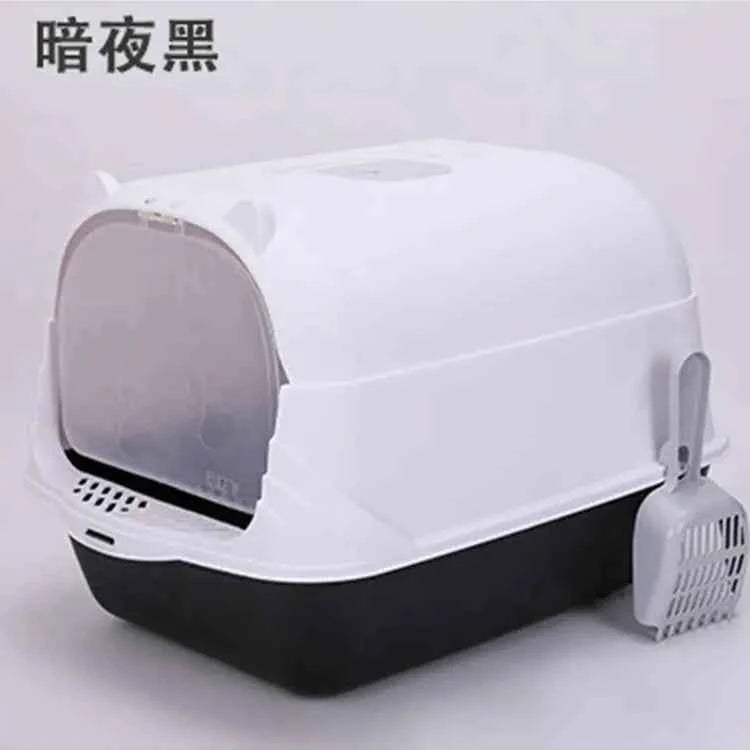 Large Half-Enclosed Cat Litter Box for Big Cats