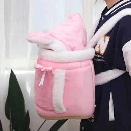 Cute Cat Backpack and Indoor Cat Bed Combo