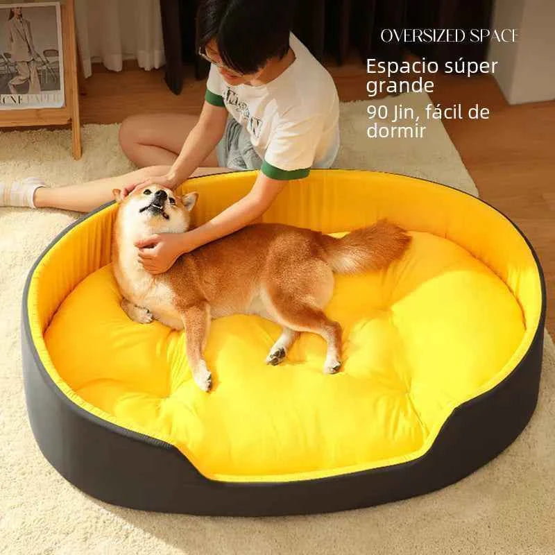 All-Season Comfy Pet Bed with Washable Cover