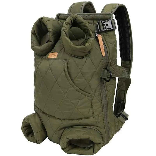 Winter Thickened Portable Pet Chest Backpack