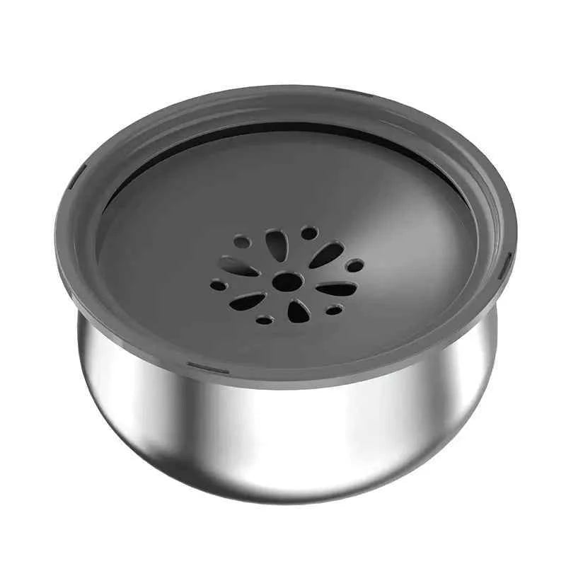 Stainless Steel Large Pet Water Bowl with Splash Guard